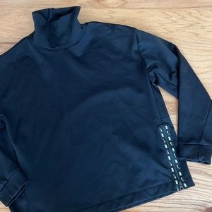 Nike dri-fit fleece lined black turtle neck zipper medium like new shirt thermal